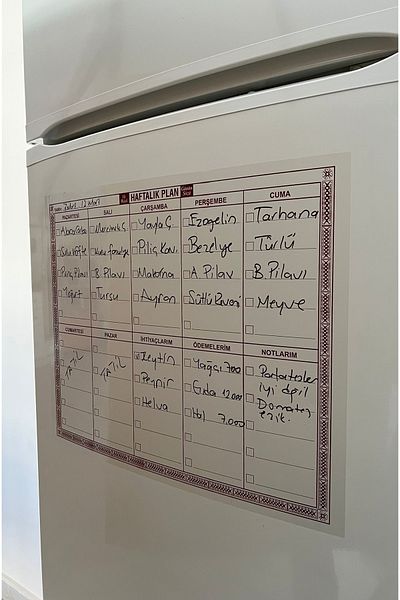 Tutunabilir Kağıt 1 Buc Mini Planificator Săptămânal Tablă de hârtie inteligentă Tablă de scris 40x50cm