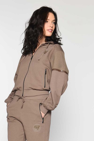 ECKO UNLTD Дамски суичър с качулка Cristina Walnut
