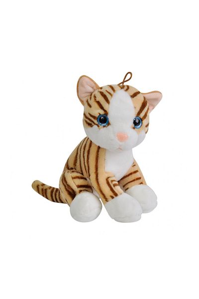 SELAY TOYS Plush Cat Toy 25 cm Brown Striped Cat Toy