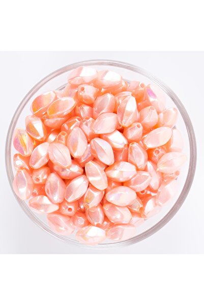 yfhobi 25 Gram - 13 Mm Janjanlı Açık Pembe Renkli Oval Plastik Boncuk, ( 25gr...