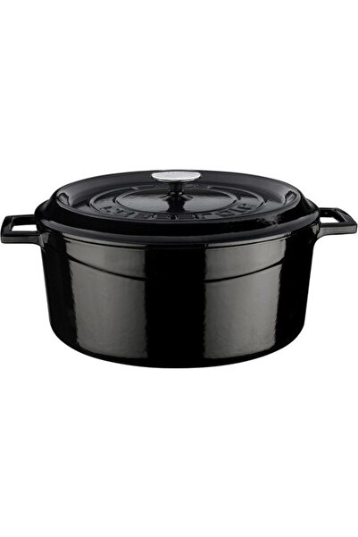 Lava وعاء دائري عصري 32سم أسود