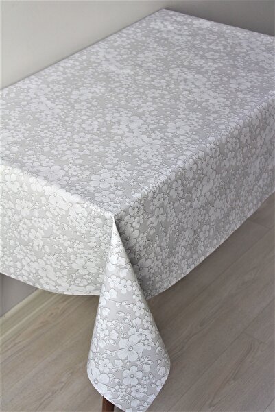 DDHOME Lined Erasable PVC Oilcloth Tablecloth Gray Clover - 158-B1