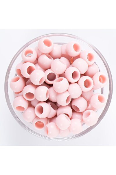 yfhobi 25 Gram - 12 Mm Pembe Renkli Yuvarlak Plastik Boncuk, ( 25gr - 41-43 A...