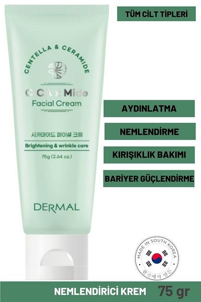Dermal Cıca X Stomach Cream - Centella Asiatica and Ceramide Extract Face Care Cream