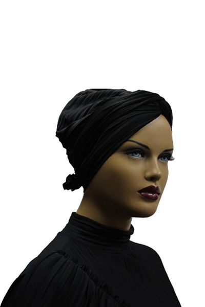 eflin Women's Hijab Swimsuit Swimming Cap Black