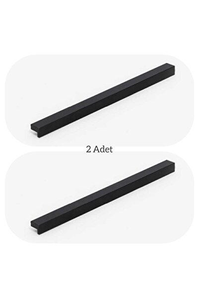 ARON (2 ADET) Lama 192 L Kulp (MAT SİYAH) Mobilya Vestiyer Çekmece Dolap Kulbu 192mm