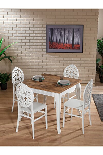 MOBETTO Home Sirius  Venüs Mutfak Masa Takımı-Beyaz