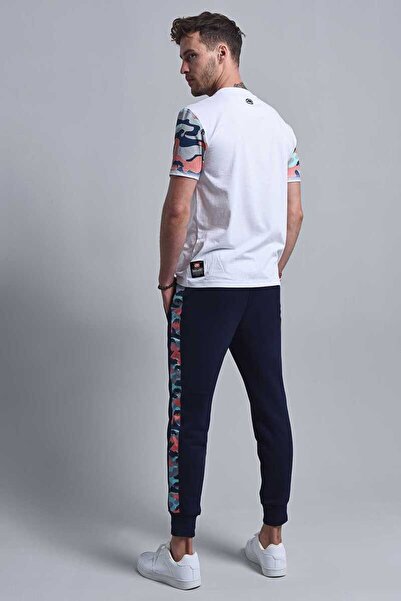 ECKO UNLTD Lacivert Erkek Şeritli Eşofman Alt NEVADA JOGGER