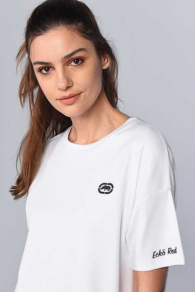 ECKO UNLTD Γυναικείο μπλουζάκι Taıl White Crew Neck