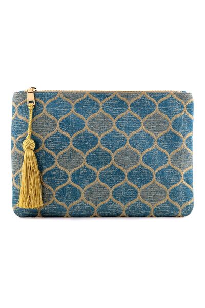 OttoAngelino Otto Angelino Geantă de mână clutch pentru femei cu fermoar cu d...