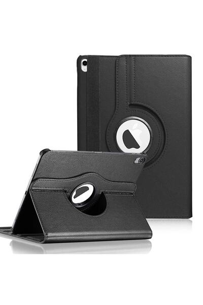 Microsonic Ipad Air 5.nesil 2022 Uyumlu Kılıf (a2588-a2589-a2591) 360 Rotating Stand Deri Siyah