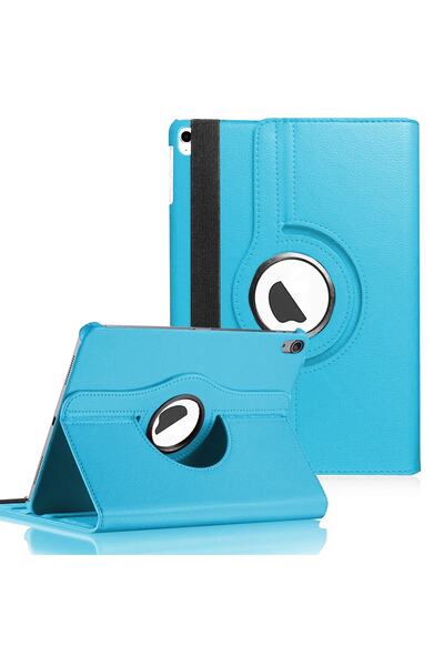 Microsonic Ipad Air 5.nesil 2022 Uyumlu Kılıf (a2588-a2589-a2591) 360 Rotating Stand Deri Mavi