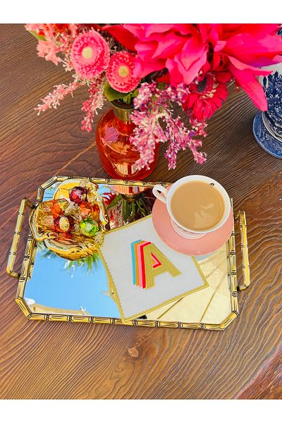 ge living Rainbow A Letter Cocktail Napkin (1 Piece)