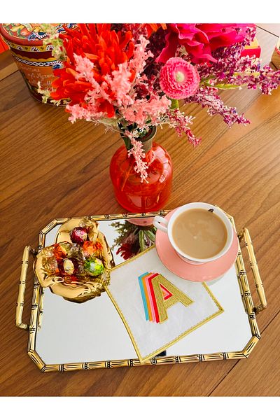 ge living Rainbow A Letter Cocktail Napkin (1 Piece)