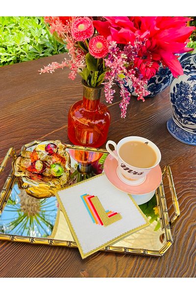 ge living Rainbow L Letter Cocktail Napkin (1 Piece)