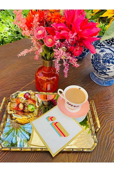 ge living Rainbow I Letter Cocktail Napkin (1 Piece)