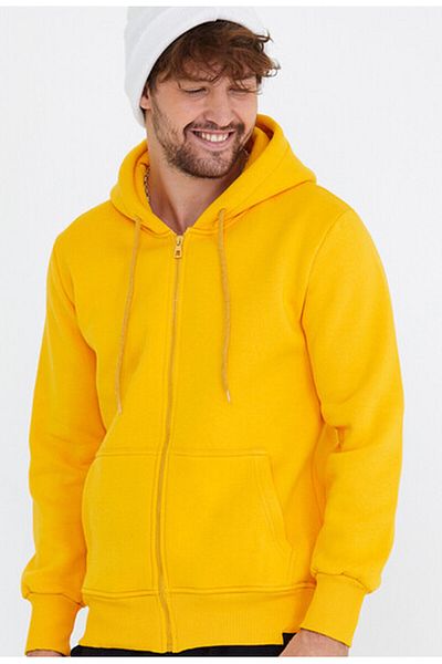 AMAZING CRASH Limoni Yellow Unisex Φούτερ με κουκούλα με τρία κλωστές Basic
