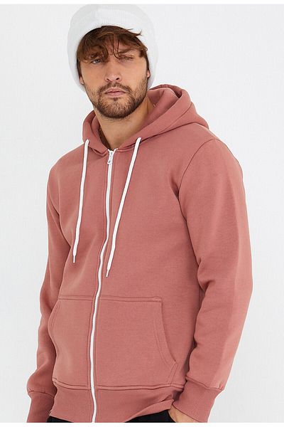 AMAZING CRASH Dusty Rose Unisex Φούτερ με κουκούλα με τρία κλωστές Basic