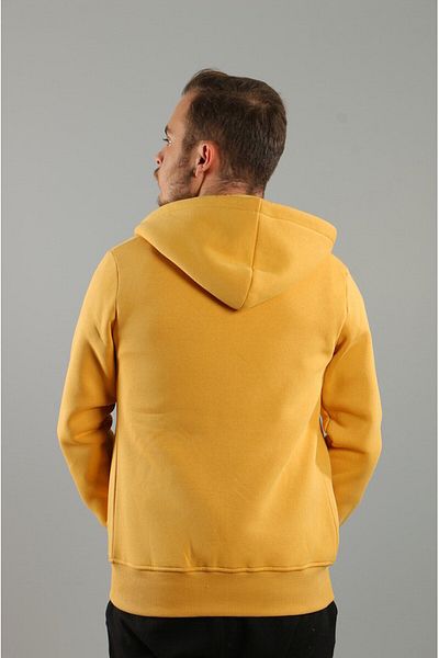 AMAZING CRASH Μουστάρδα Unisex με κουκούλα με τρεις κλωστές Basic φούτερ