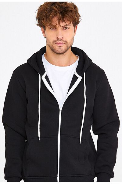 AMAZING CRASH Μαύρο Unisex Φούτερ με κουκούλα με τρεις κλωστές Basic