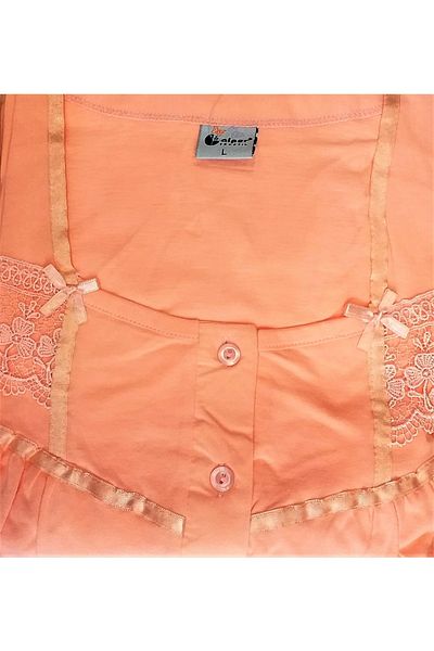 Özalper Short Sleeve Nightgown Mother Nightgown Yavruağzı