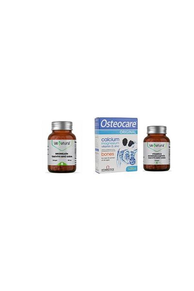 VeNatura Bromelain 60 Capsules+ Vitamin B Complex 30 Capsules+calcium 30 Tablets
