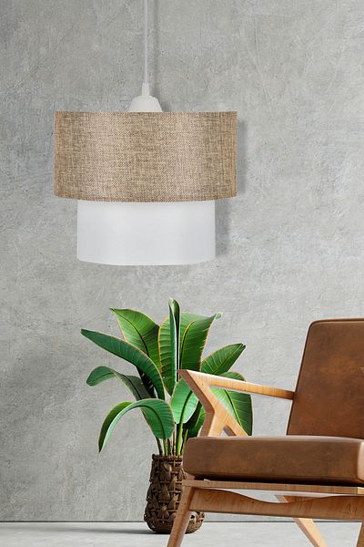 EvLight Deko Pasta 25' Brown White Pendant Lamp Chandelier