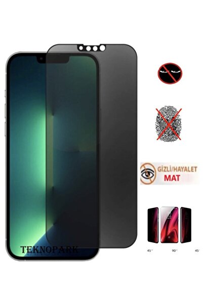 TEKNOPARKTA Iphone 13 Pro Max Mat Hayalet Ekran Gizli Privacy Tam Kaplayan Kı...