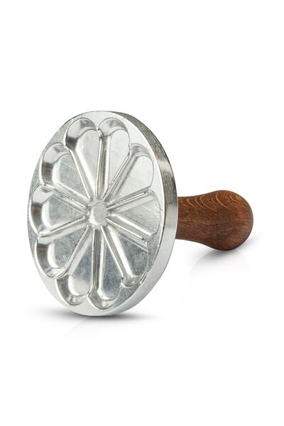 BKC HOME Çiçek Desen Döküm Yılbaşı Kurabiye Kalıbı Tek Parça