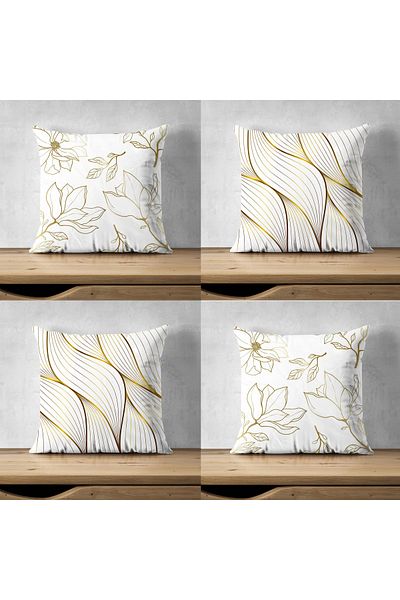 LadiesHome Special Design Double Sided Digital Printed 4-Piece Decorative Throw Pillow Cover