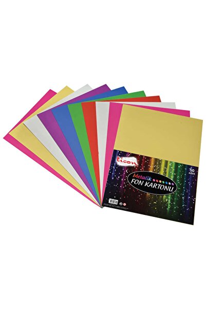 Ticon Fon Kartonu (50*70 CM) 50'li Metalik Karışık Paket