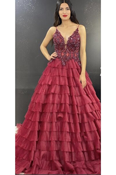 Madamedidi Pliseli İşlemeli Nişanlık