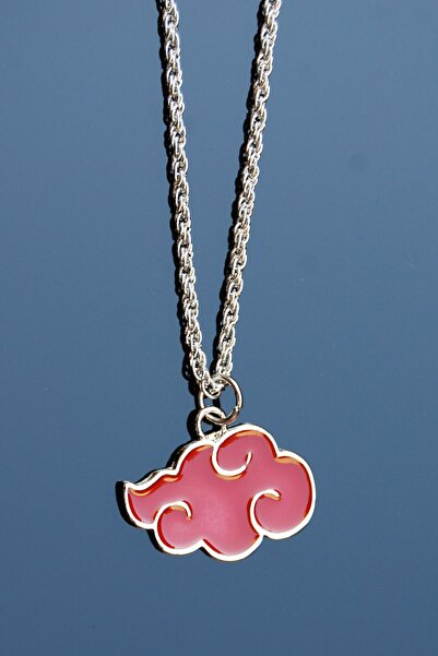 Rua Jewelry Anime Naruto Akatsuki Bulut Kolye Kırmızı Mine Burgu Zincirli