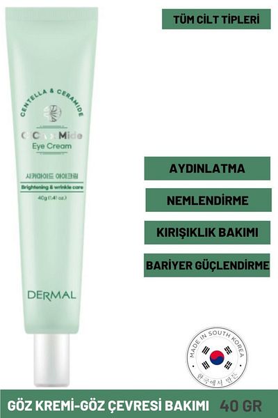 Dermal Cica X Stomach Centella Asiatica and Ceramide Extract Eye Cream Eye Contour Cream 40 Gr