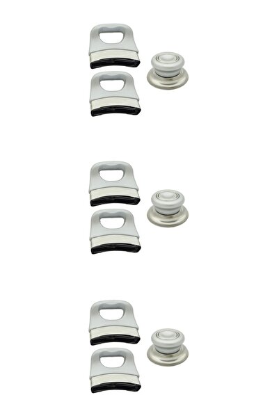 Butikdekor Gri Tencere Tava Kulp Seti 3'lü Set Sap Kulp Tutamak Seti Tencere Sapı (3 ADET SET)