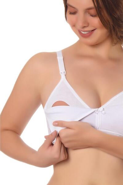 AKALA (قطعتان) حمالة صدر قطنية ممشطة للأمهات المرضعات 3010