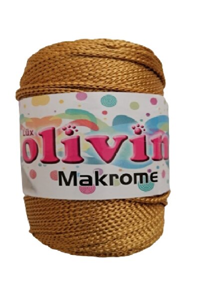 Lüx Olivin Ață de tricotat din poliester Olivin Macrame Mustard 100 Gr