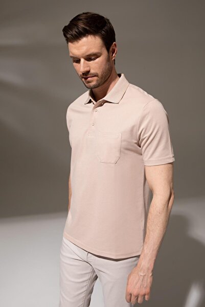 DeFacto Tričko Relax Fit Polo Neck Cotton Česané tričko