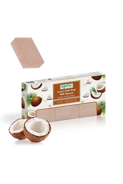Agarta Handmade Natural Bath Soap Coconut 3*150 gr