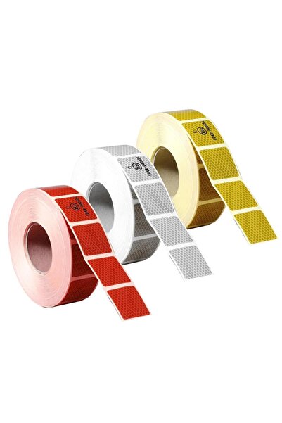 BantMarketim Tüvtürk Onaylı Reflektörlü Reflektif Fosforlu Şerit Bant Kesikli...