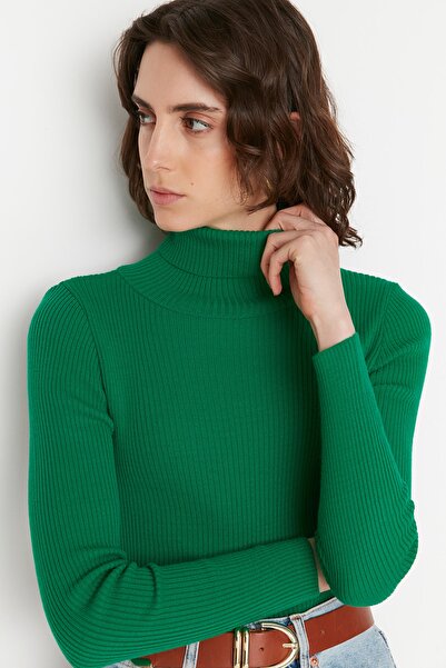 Trendyol Collection Sweater - Green - Fitted