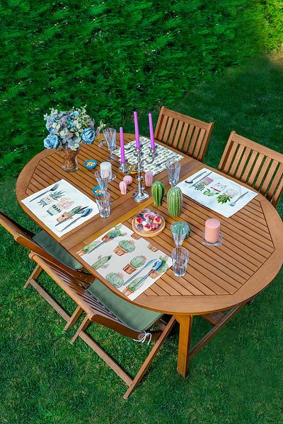 Realhomes Cactusi minimali din 4 piese Design special Prezentare moderna - Baza de prezentare - Set de service american