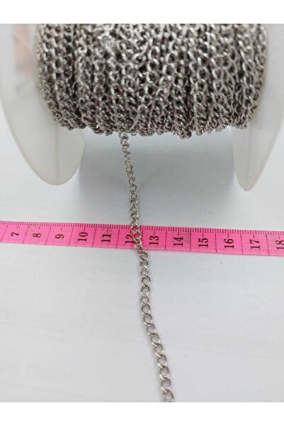 ztt سلسلة 1 ملم فضية اللون لصنع المجوهرات والقلائد 1 متر