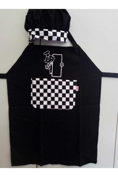 Egs-Ecem İş Elbiseleri Çocuk Aşçı Şapkası Ve Servis Önlüğü