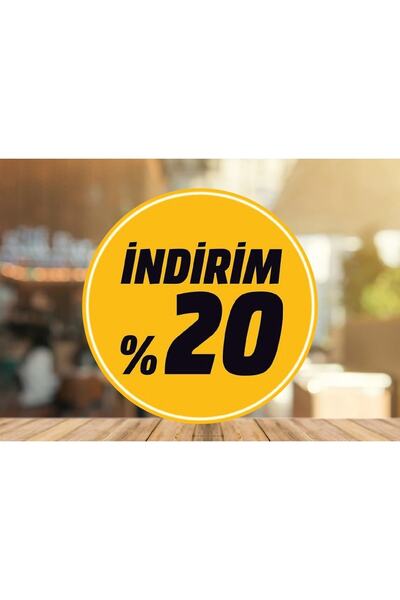 3M Mağaza Dönkartı %20 Indirimii Yazılı Çift Yön Baskılı Dönkart