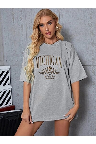 Machetta Μπλουζάκι με στάμπα Michigan Oversize