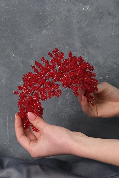 Hobigram Women's Accessory Nilsu Beaded Bridal Crown and Turban Accessory – Other Hair Accessories, Stylish Design