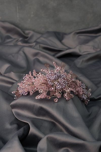 Hobigram إكسسوار شعر العروس Azra Pearl Beaded Bridal Henna Crown إكسسوار شعر – إكسسوارات شعر أخرى – أخرى