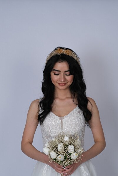 Hobigram Hair Accessory Şimal Beaded Bridal Tiara and Hair Turban Accessory – Other Hair Accessories – Other Sa