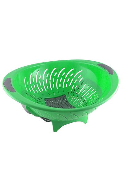 Yetkin Home 2 Pieces Smart Kitchen Pasta Ravioli Strainer with Openable Lid Plastic Strainer